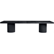 Pemberly Row Contemporary Black Acacia with Veneer Dining Table