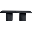 Pemberly Row Contemporary Black Acacia with Veneer Dining Table