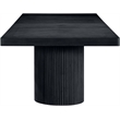 Pemberly Row Contemporary Black Acacia with Veneer Dining Table