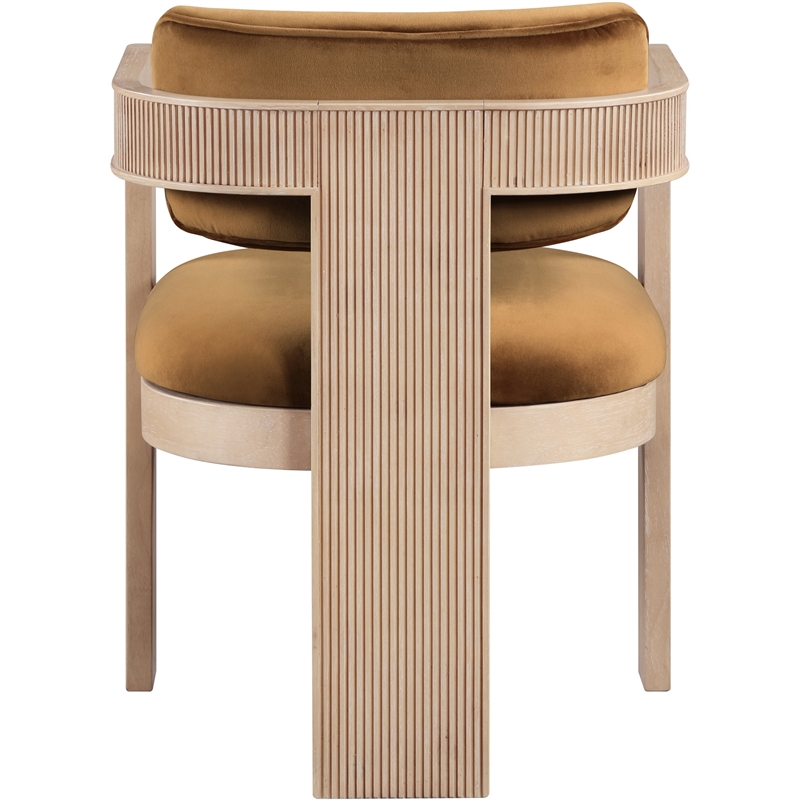 Pemberly Row Contemporary Saddle Velvet Dining Chair (Set of 2)