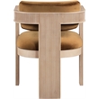 Pemberly Row Contemporary Saddle Velvet Dining Chair (Set of 2)