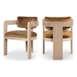 Pemberly Row Contemporary Saddle Velvet Dining Chair (Set of 2)