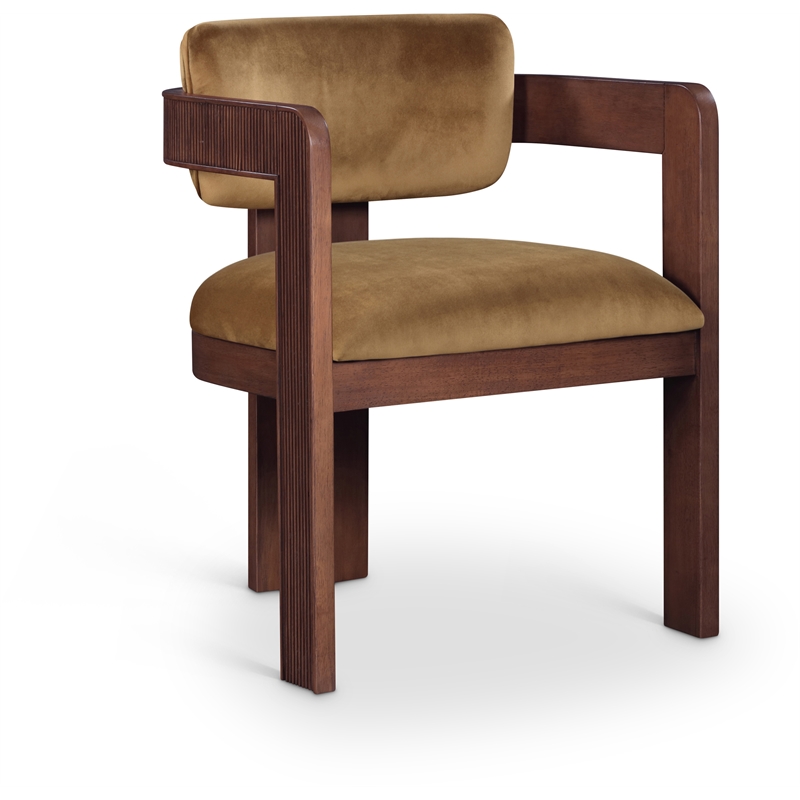 Pemberly Row Contemporary Saddle Velvet Dining Chair (Set of 2)