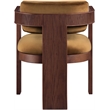 Pemberly Row Contemporary Saddle Velvet Dining Chair (Set of 2)
