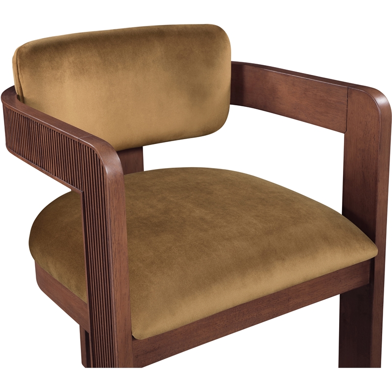 Pemberly Row Contemporary Saddle Velvet Dining Chair (Set of 2)