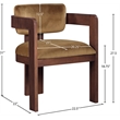 Pemberly Row Contemporary Saddle Velvet Dining Chair (Set of 2)