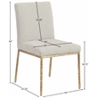 Pemberly Row Cream Chenille Fabric Dining Side Chair (Set of 2)