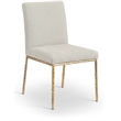 Pemberly Row Cream Chenille Fabric Dining Side Chair (Set of 2)