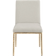 Pemberly Row Cream Chenille Fabric Dining Side Chair (Set of 2)