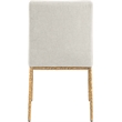 Pemberly Row Cream Chenille Fabric Dining Side Chair (Set of 2)