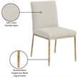 Pemberly Row Cream Chenille Fabric Dining Side Chair (Set of 2)