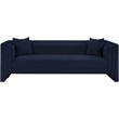 Pemberly Row Contemporary Navy Chenille Fabric Upholstered Sofa