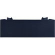 Pemberly Row Contemporary Navy Chenille Fabric Upholstered Sofa