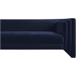 Pemberly Row Contemporary Navy Chenille Fabric Upholstered Sofa