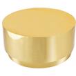 Pemberly Row Contemporary Gold Stainless Steel Drum Coffee Table