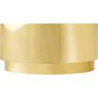 Pemberly Row Contemporary Gold Stainless Steel Drum Coffee Table