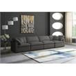Pemberly Row Contemporary Soft Standard Gray Velvet Modular Sofa