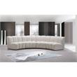 Pemberly Row Contemporary Cream Velvet 4-Piece Modular Sectional