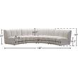 Pemberly Row Contemporary Cream Velvet 4-Piece Modular Sectional