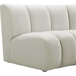 Pemberly Row Contemporary Cream Velvet 6-Piece Modular Sectional