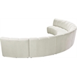 Pemberly Row Contemporary Cream Velvet 6-Piece Modular Sectional