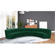 Pemberly Row Contemporary Green Velvet Modular 6 Piece Sectional