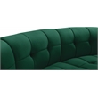 Pemberly Row Contemporary Green Velvet Modular 6 Piece Sectional