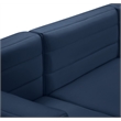 Pemberly Row Contemporary Soft Navy Velvet Modular Armless Chair