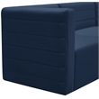 Pemberly Row Contemporary Soft Navy Velvet Modular Armless Chair
