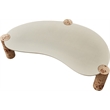 Pemberly Row Contemporary Burl Wood and White Resin Coffee Table