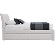 Pemberly Row Contemporary Cream Chenille Fabric Twin Trundle Bed