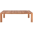 Pemberly Row Contemporary Natural Teak Outdoor Patio Dining Table