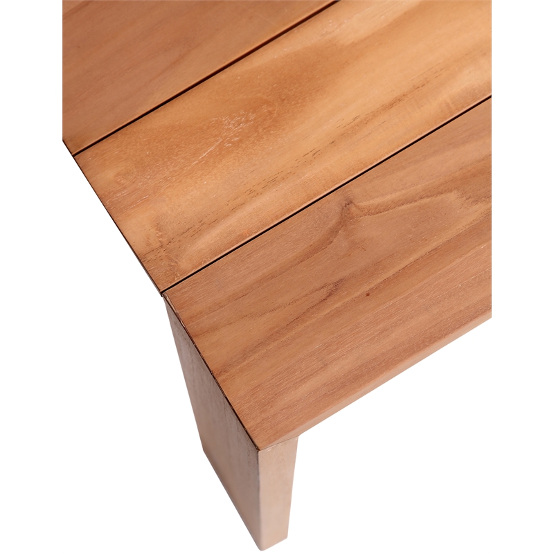 Pemberly Row Contemporary Natural Teak Outdoor Patio Dining Table