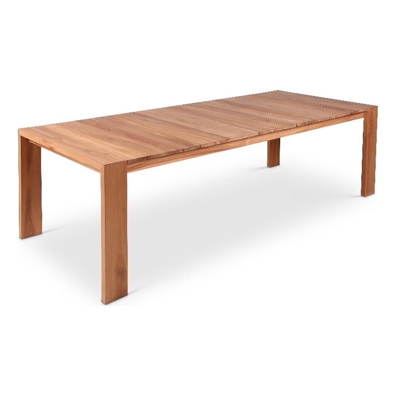 Pemberly Row Contemporary Natural Teak Outdoor Patio Dining Table