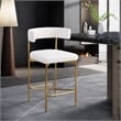 Pemberly Row Cream Durable Linen Textured Fabric Stool (Set of 2)