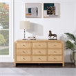 Pemberly Row Mid-Century NaturalAsh Wood and Natural Cane Dresser