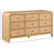 Pemberly Row Mid-Century NaturalAsh Wood and Natural Cane Dresser