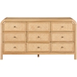 Pemberly Row Mid-Century NaturalAsh Wood and Natural Cane Dresser