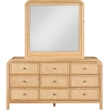 Pemberly Row Mid-Century NaturalAsh Wood and Natural Cane Dresser
