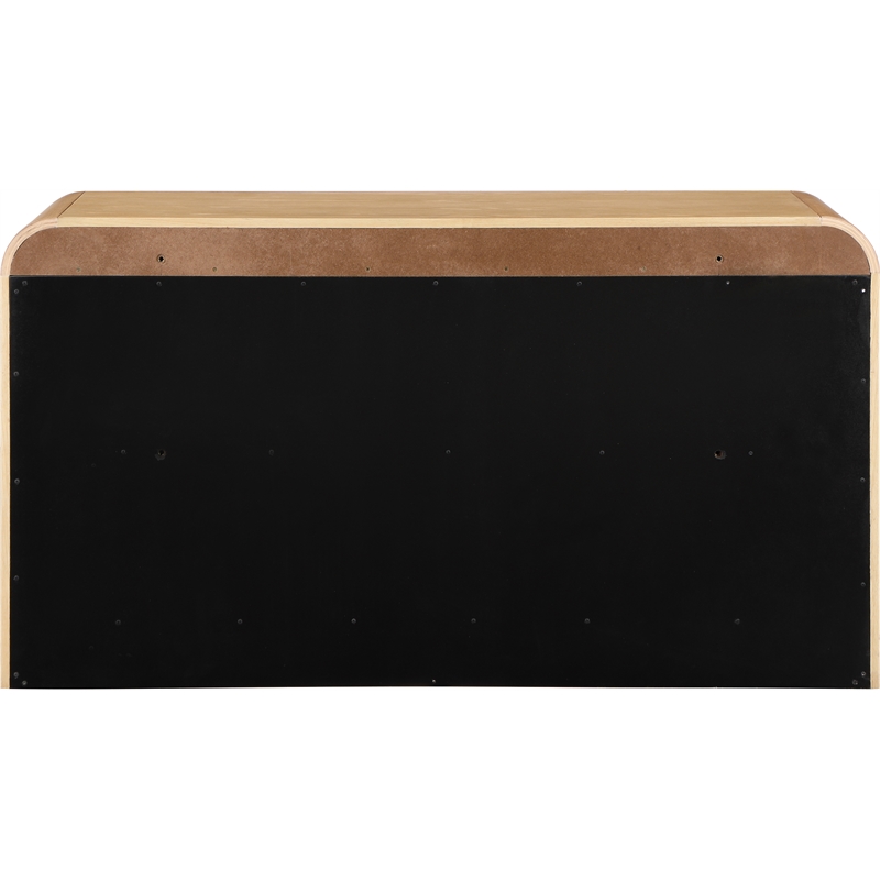 Pemberly Row Mid-Century NaturalAsh Wood and Natural Cane Dresser