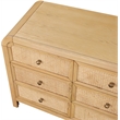 Pemberly Row Mid-Century NaturalAsh Wood and Natural Cane Dresser