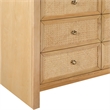 Pemberly Row Mid-Century NaturalAsh Wood and Natural Cane Dresser