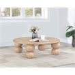 Pemberly Row Mid-Century Natural Wood And Oak Veneer Coffee Table