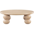 Pemberly Row Mid-Century Natural Wood And Oak Veneer Coffee Table