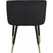Pemberly Row Contemporary Upholstered Velvet Dining Chair in Black