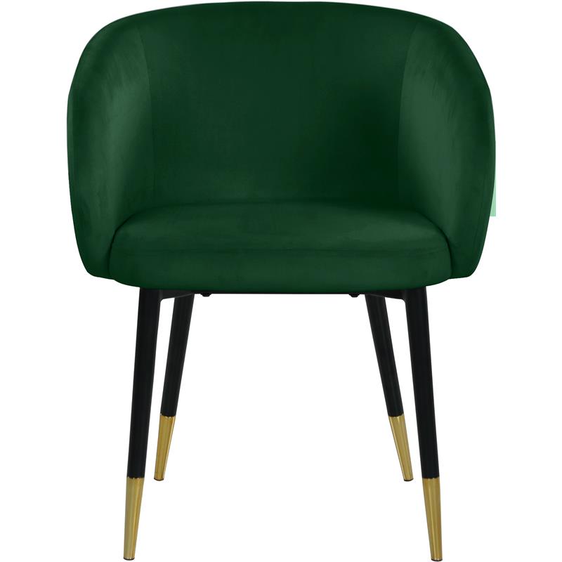 Pemberly Row Contemporary Upholstered Velvet Dining Chair in Green