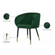 Pemberly Row Contemporary Upholstered Velvet Dining Chair in Green