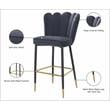 Pemberly Row Contemporary Upholstered Gray Velvet Stool (Set of 2)