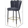 Pemberly Row Contemporary Upholstered Gray Velvet Stool (Set of 2)