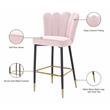 Pemberly Row Contemporary Upholstered Pink Velvet Stool (Set of 2)